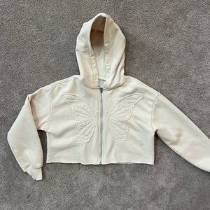 SELF🩷E Cream Zip-Up Hoodie